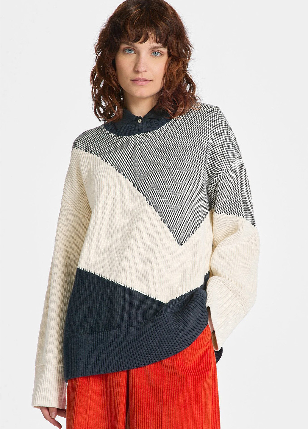 Комбинированный демисезонный свитер джемпер Gant