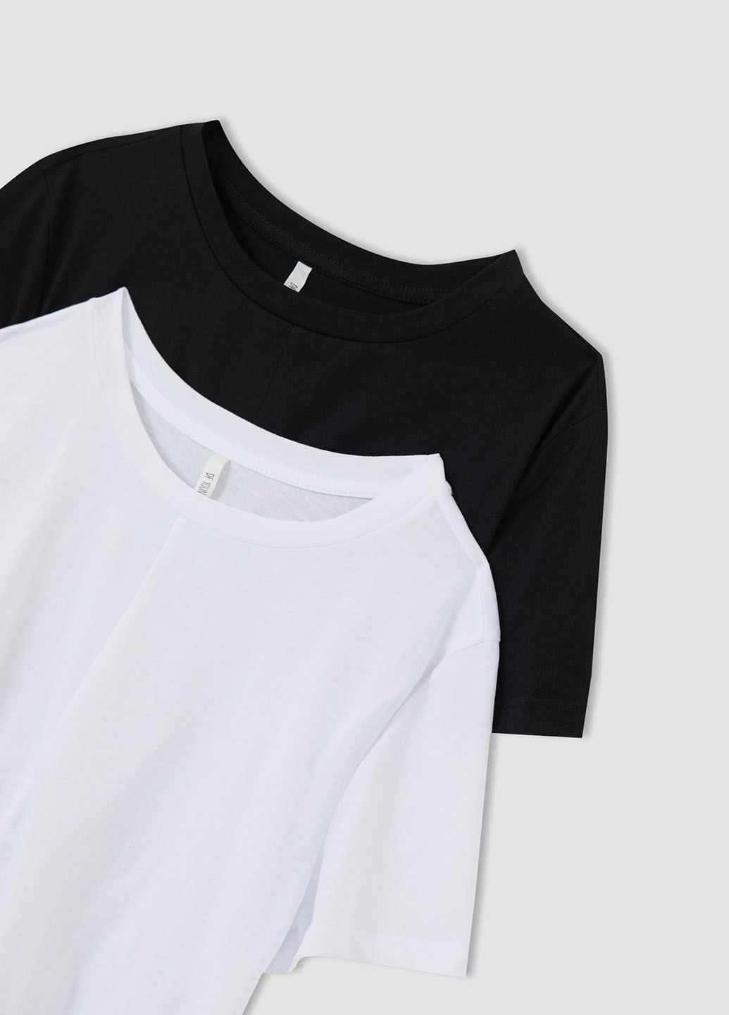 Черно-белая летняя футболка (2 шт.) DeFacto