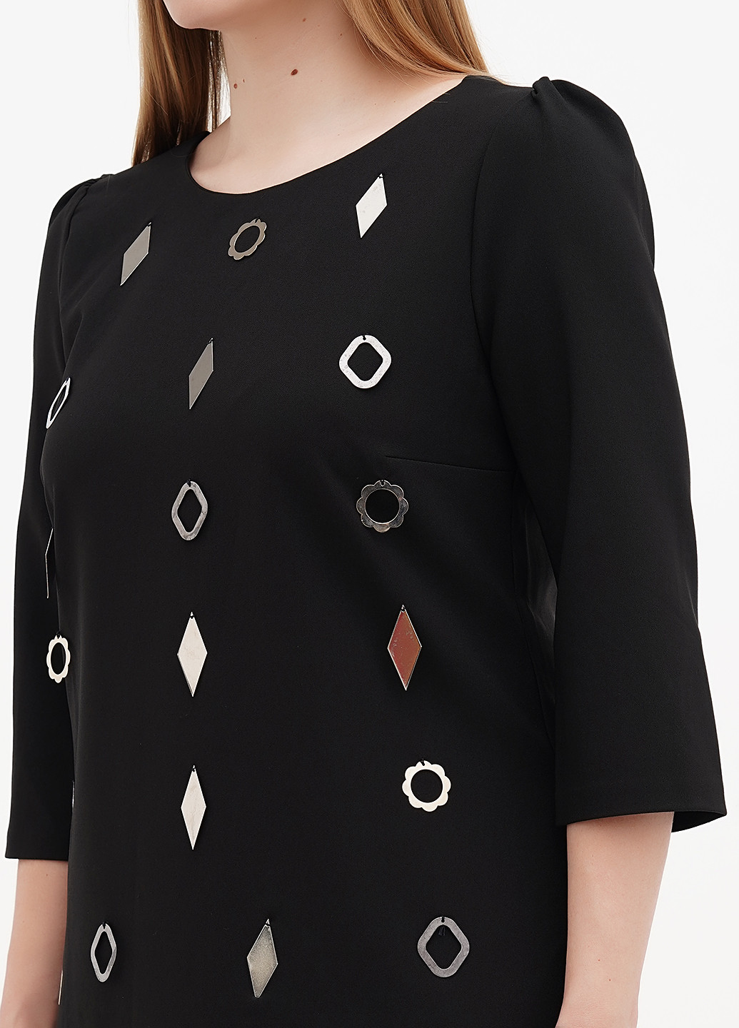 Чорна кежуал сукня Sassofono однотонна