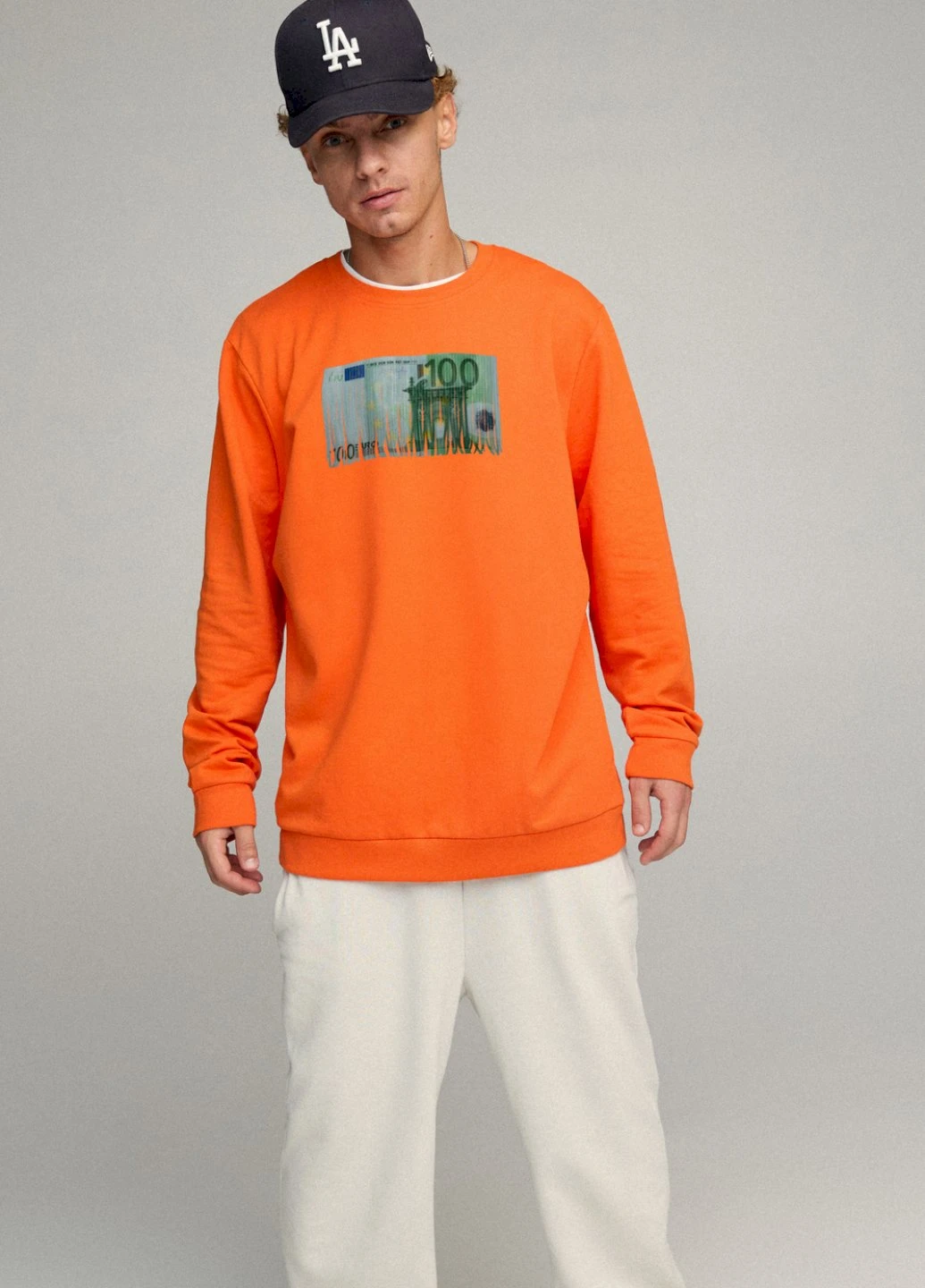 Оранжевый свитшот мужской oversize /no flis/ YAPPI (252258543)