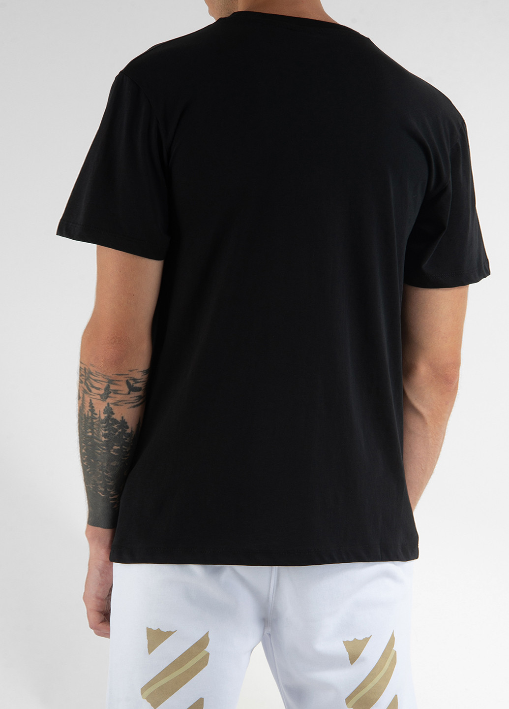 Черная белая футболка с принтом Marcelo Burlon