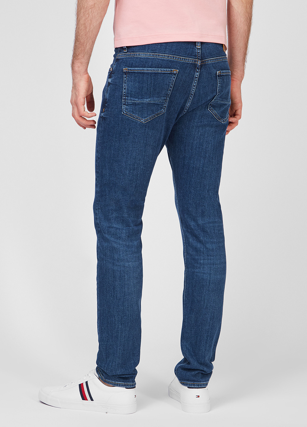 Темно-синие демисезонные слим джинсы Tommy Hilfiger