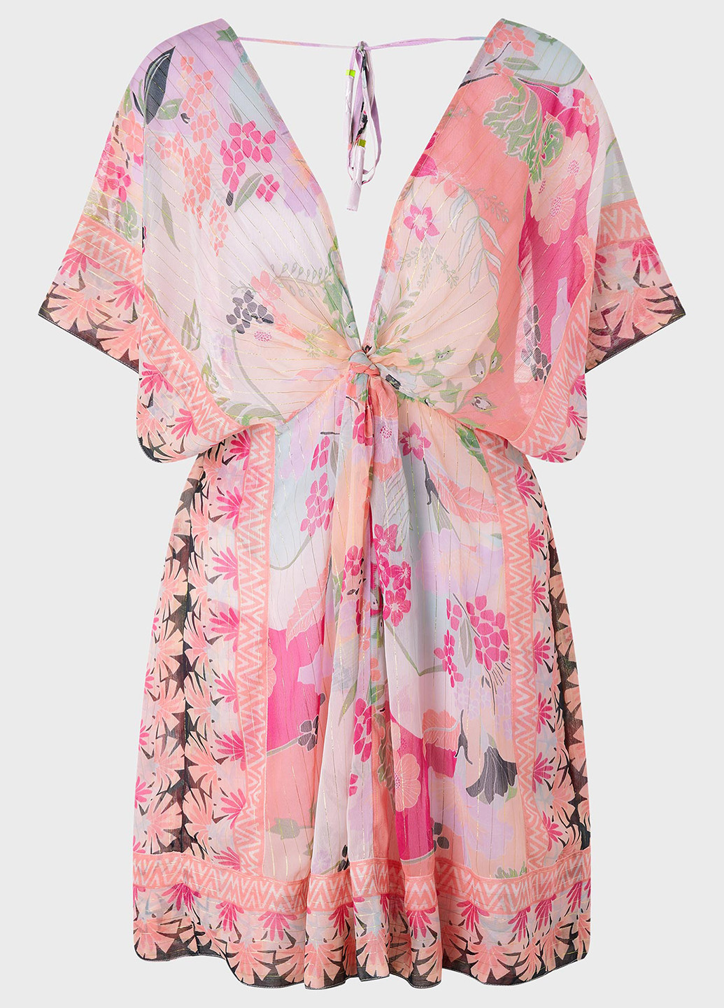 Розовое пляжное платье клеш Accessorize с цветочным принтом