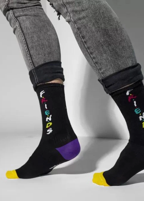 Чорні шкарпетки V&T Socks малюнки (251954826)