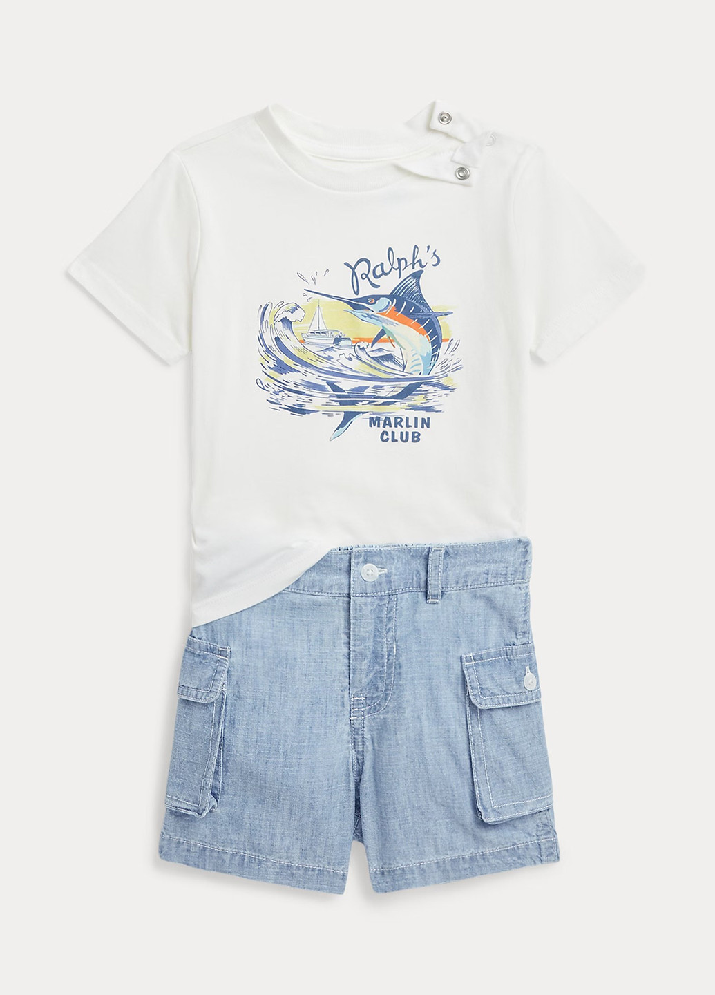 Комбинированный летний комплект (футболка, шорты) Ralph Lauren
