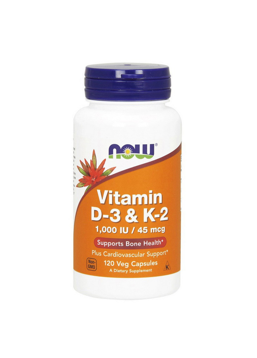 Вітамін Д3 і К2 Now Food Vitamin D-3 & K-2 1000 IU / 45 mcg (120 капс) нау фудс Now Foods (255409821)