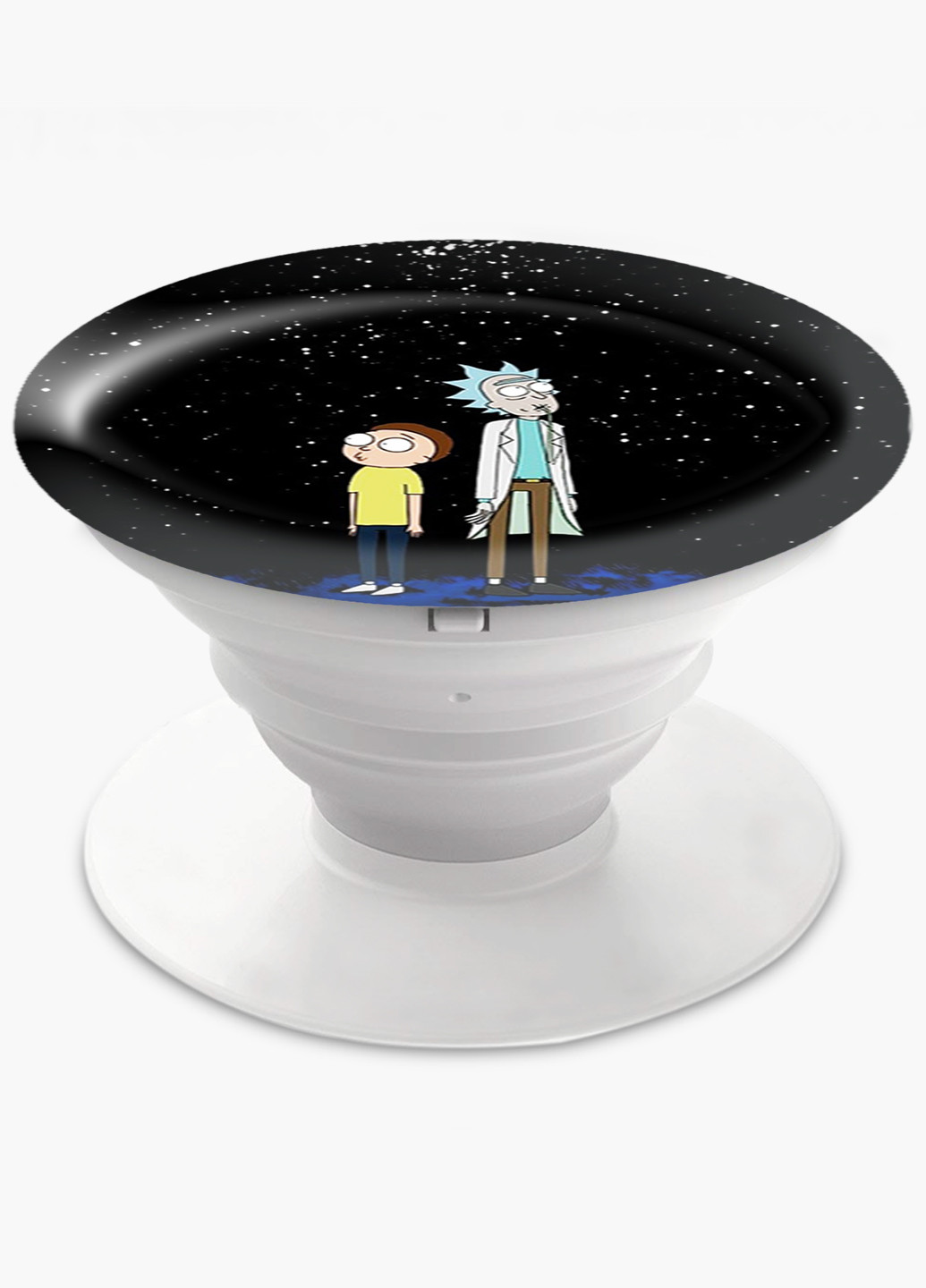 Попсокет (Popsockets) тримач для смартфону Рік і Морті (Rick and Morty) (8754-1231) Чорний MobiPrint (216748472)