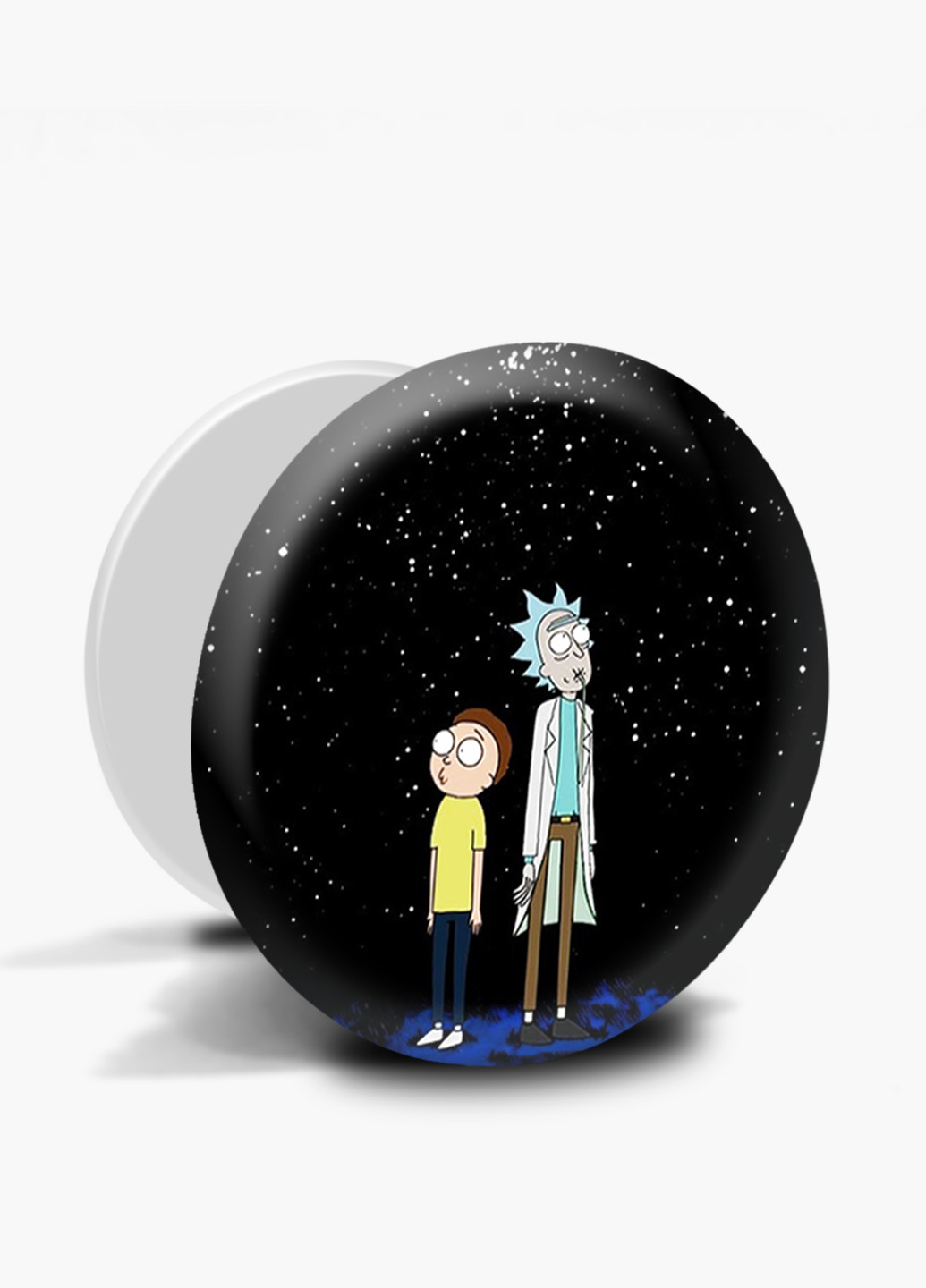 Попсокет (Popsockets) тримач для смартфону Рік і Морті (Rick and Morty) (8754-1231) Чорний MobiPrint (216748472)