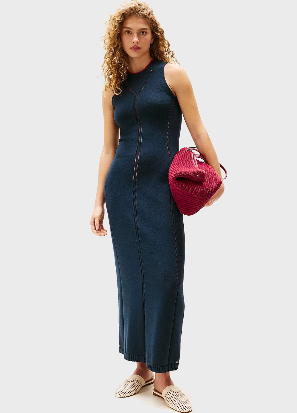 Темно-синя кежуал сукня Tommy Hilfiger однотонна