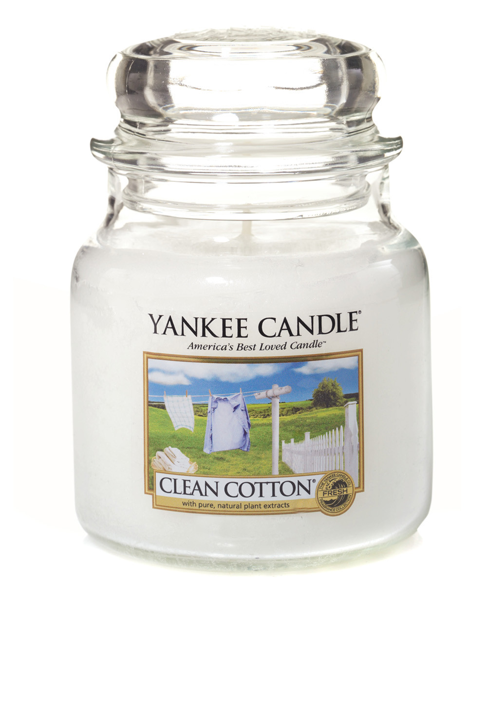 Ароматическая свеча Сlean Сotton, 411 г Yankee Candle (186550856)