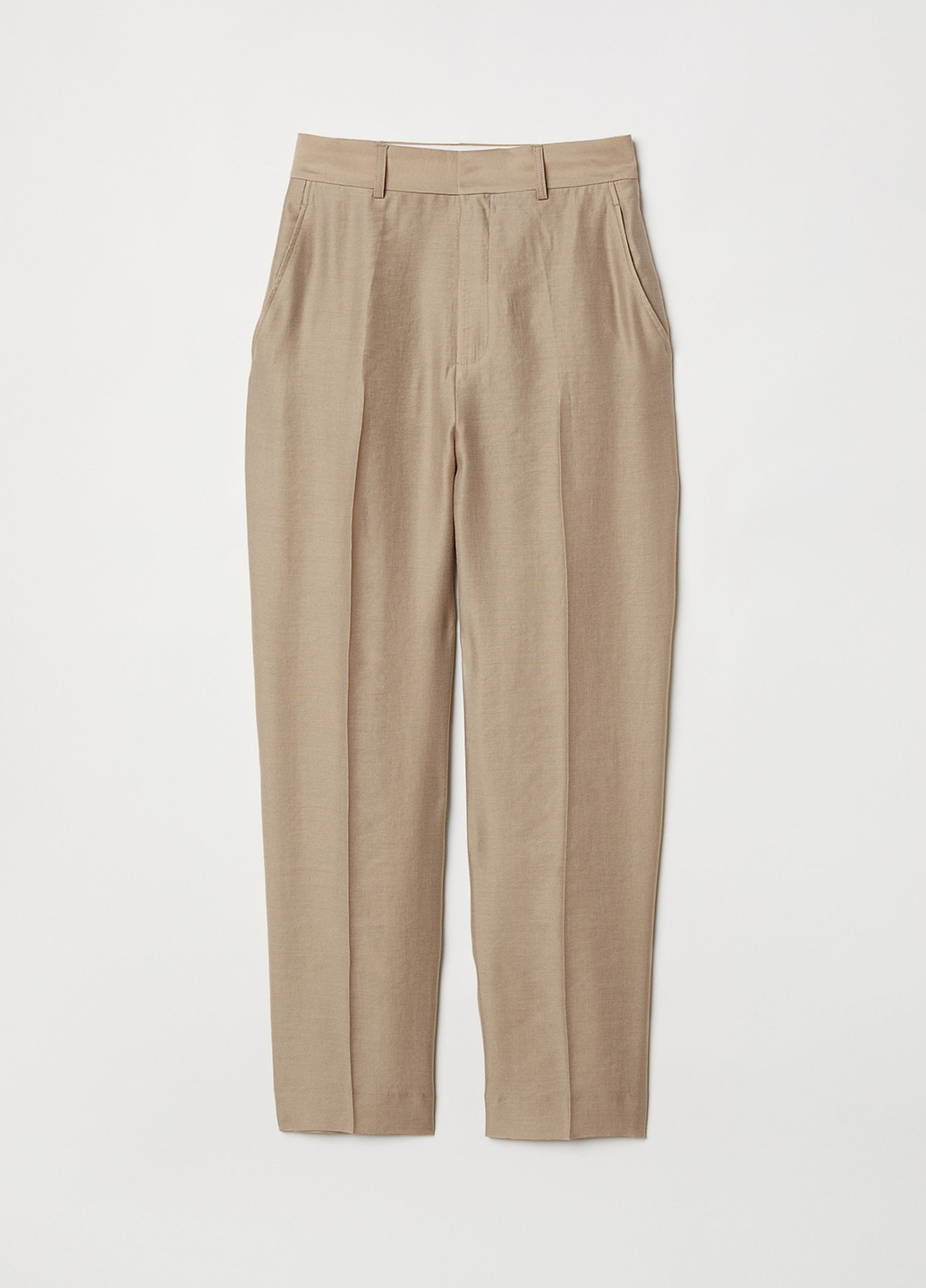 Темно-бежевые кэжуал демисезонные брюки H&M