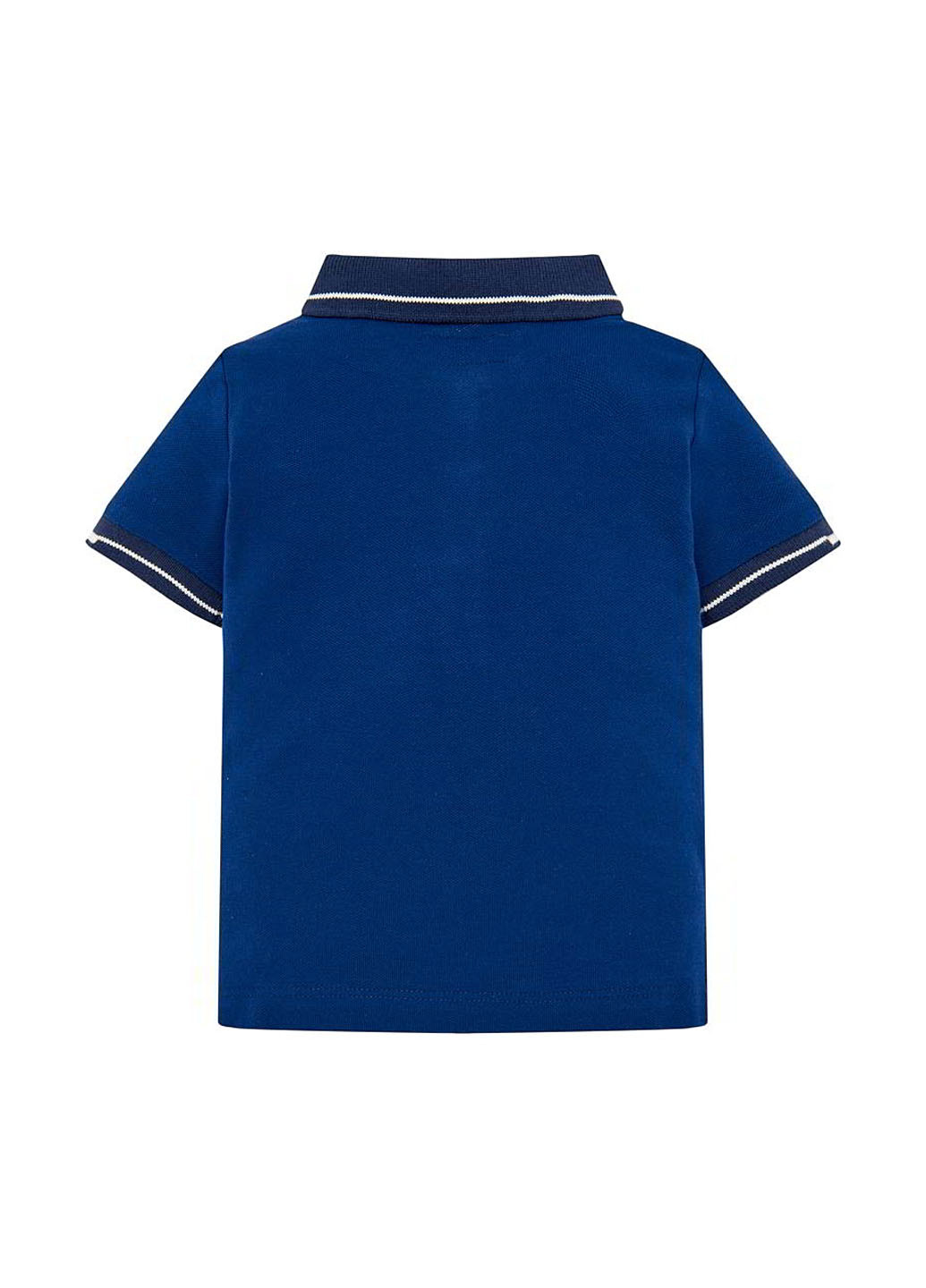 Синяя детская футболка-поло для мальчика Mayoral с рисунком