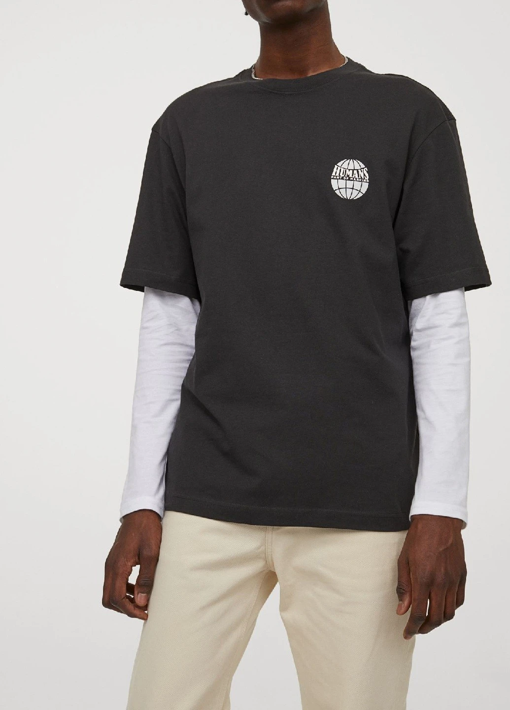 Черная футболка H&M