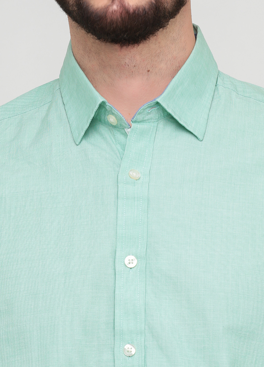 Зеленая кэжуал рубашка однотонная Charles Tyrwhitt
