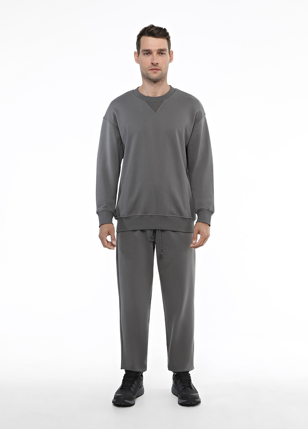 Темно-серый свитшот Promin однотонный без декора (364104035)