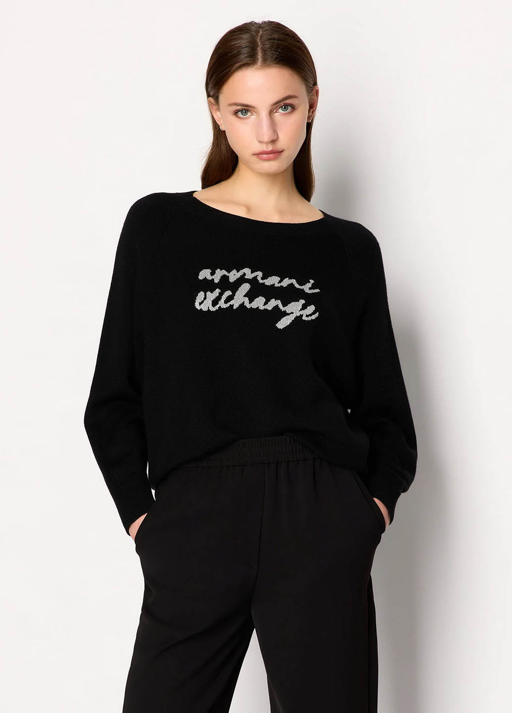 Черный демисезонный джемпер джемпер Armani Exchange