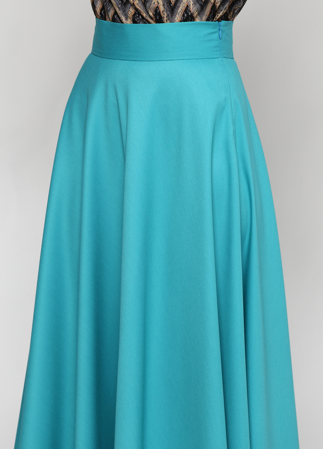 Голубая кэжуал однотонная юбка Gingier