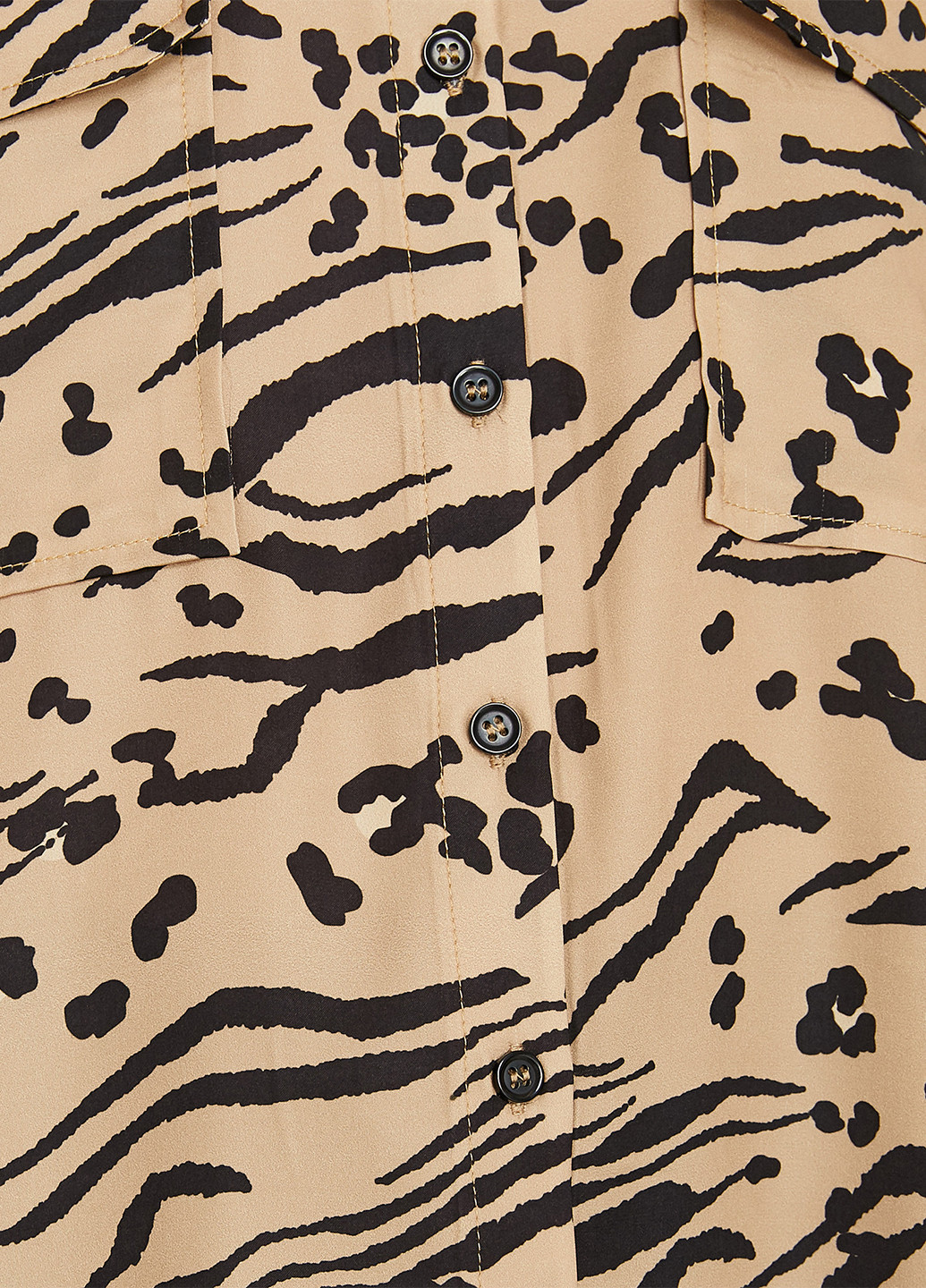 Бежевая кэжуал рубашка с абстрактным узором KOTON
