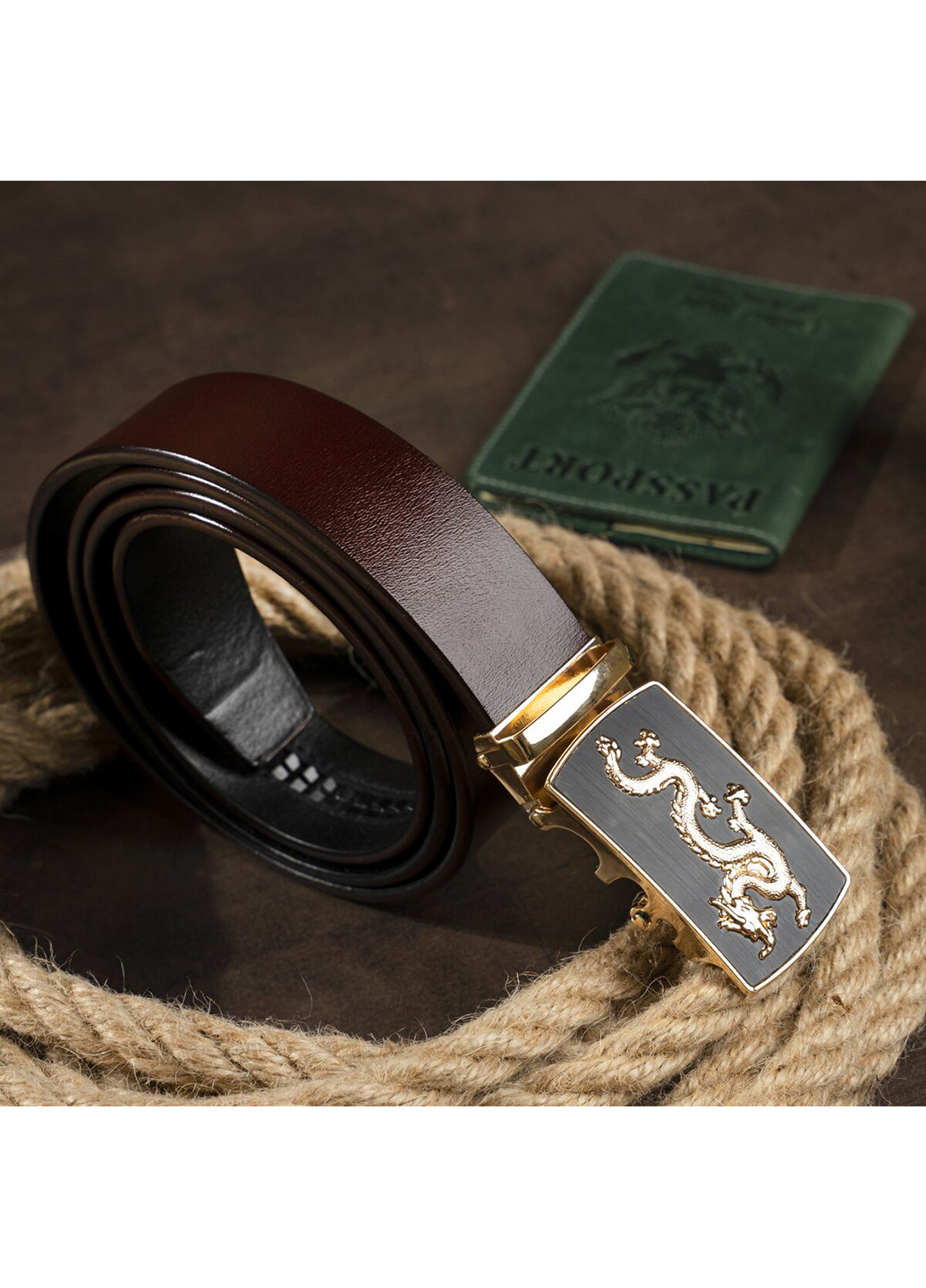 Чоловік шкіряний ремінь 115х3,4 см Vintage (229458673)