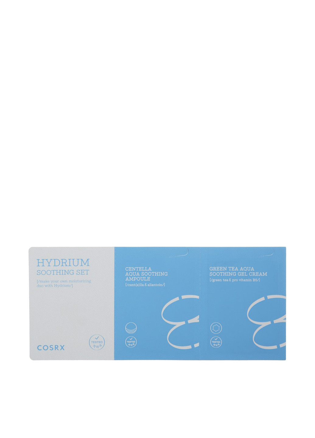 Набір пробників заспокійливий Hydrium Moisture Set (serum / 1.5ml + f / cr / 1.5ml) COSRX (203674764)