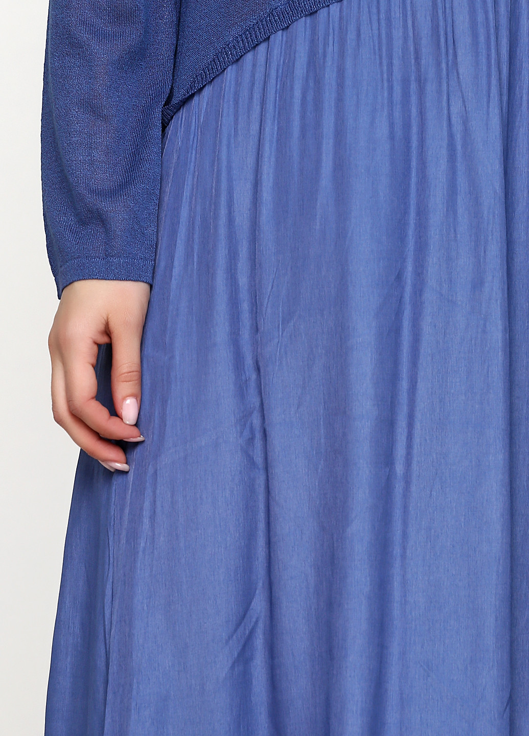 Синее кэжуал платье клеш Melody