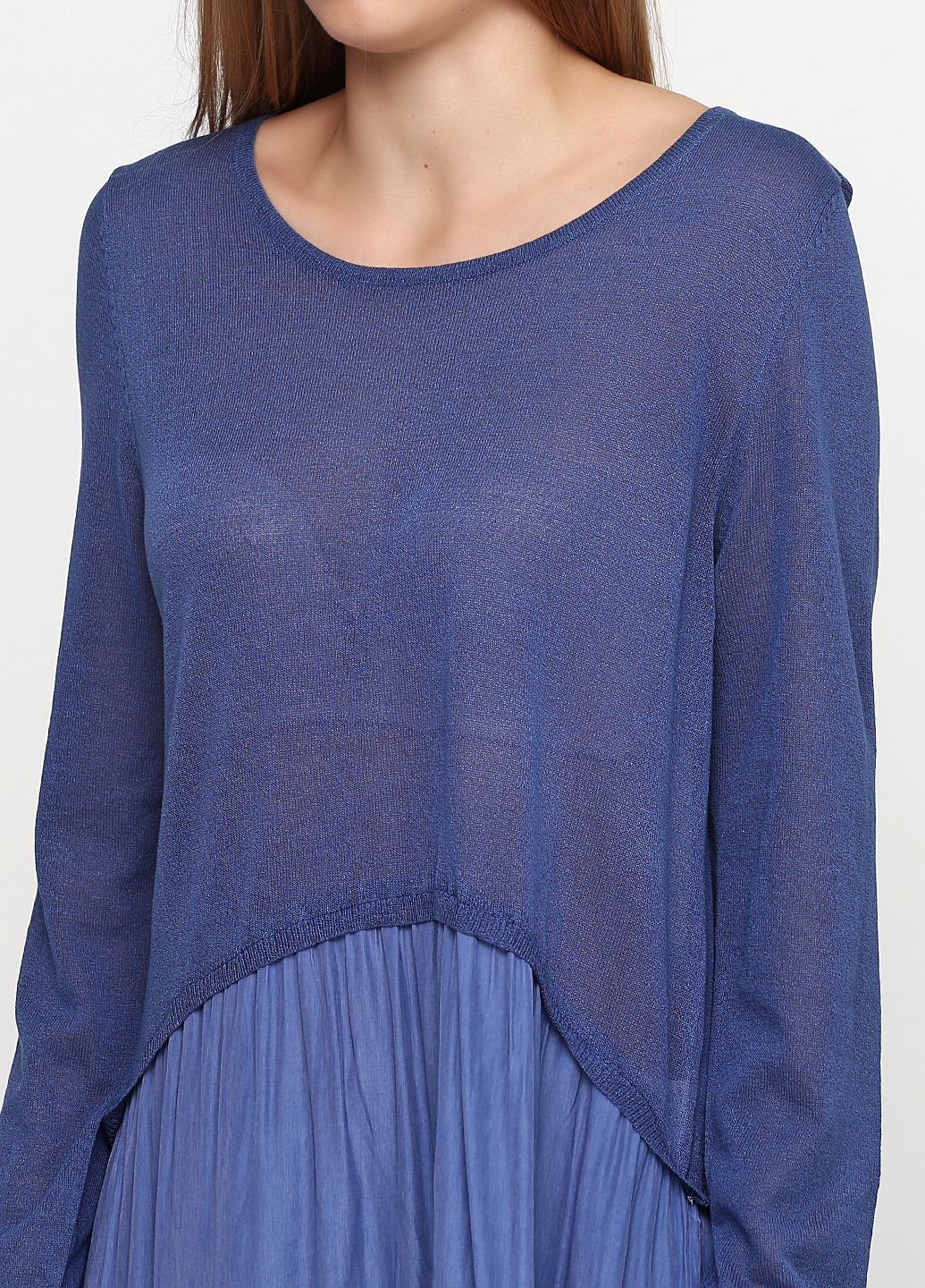 Синее кэжуал платье клеш Melody