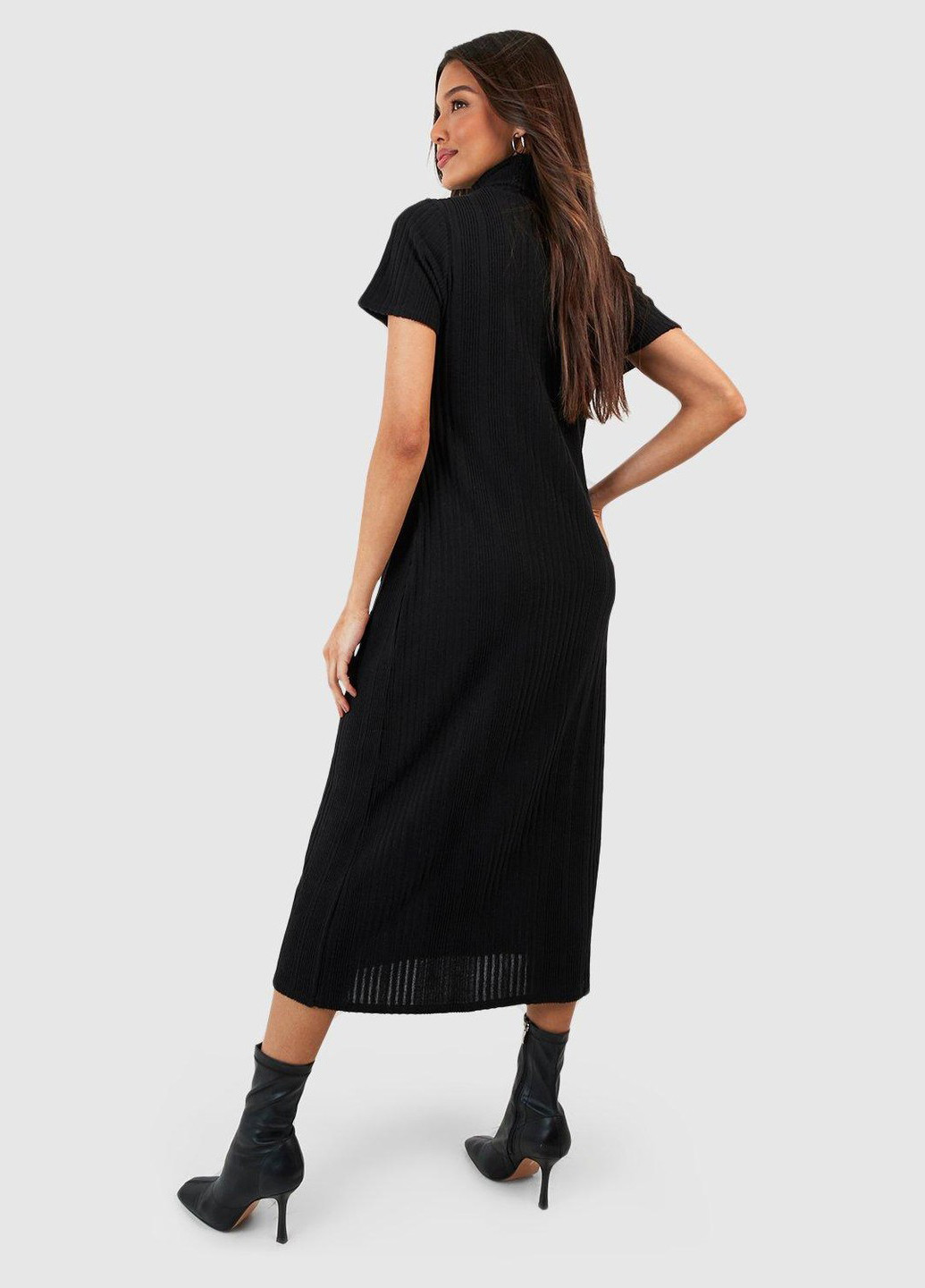 Чорна кежуал сукня сукня-водолазка Boohoo однотонна