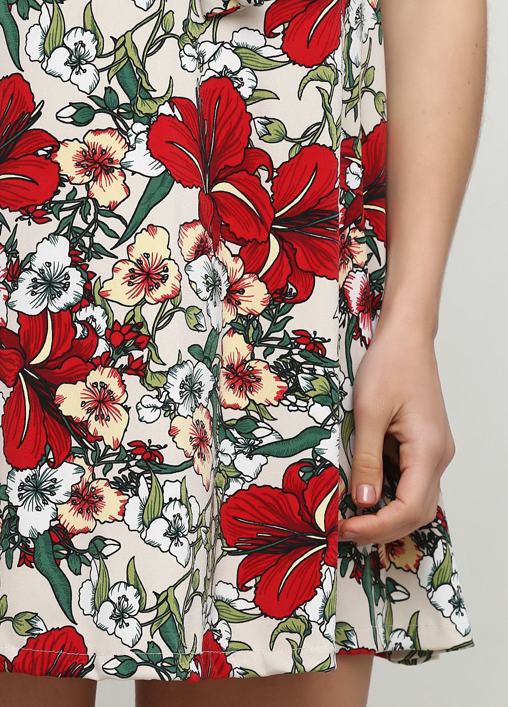 Комбинированное кэжуал платье футляр Made in Italy с цветочным принтом