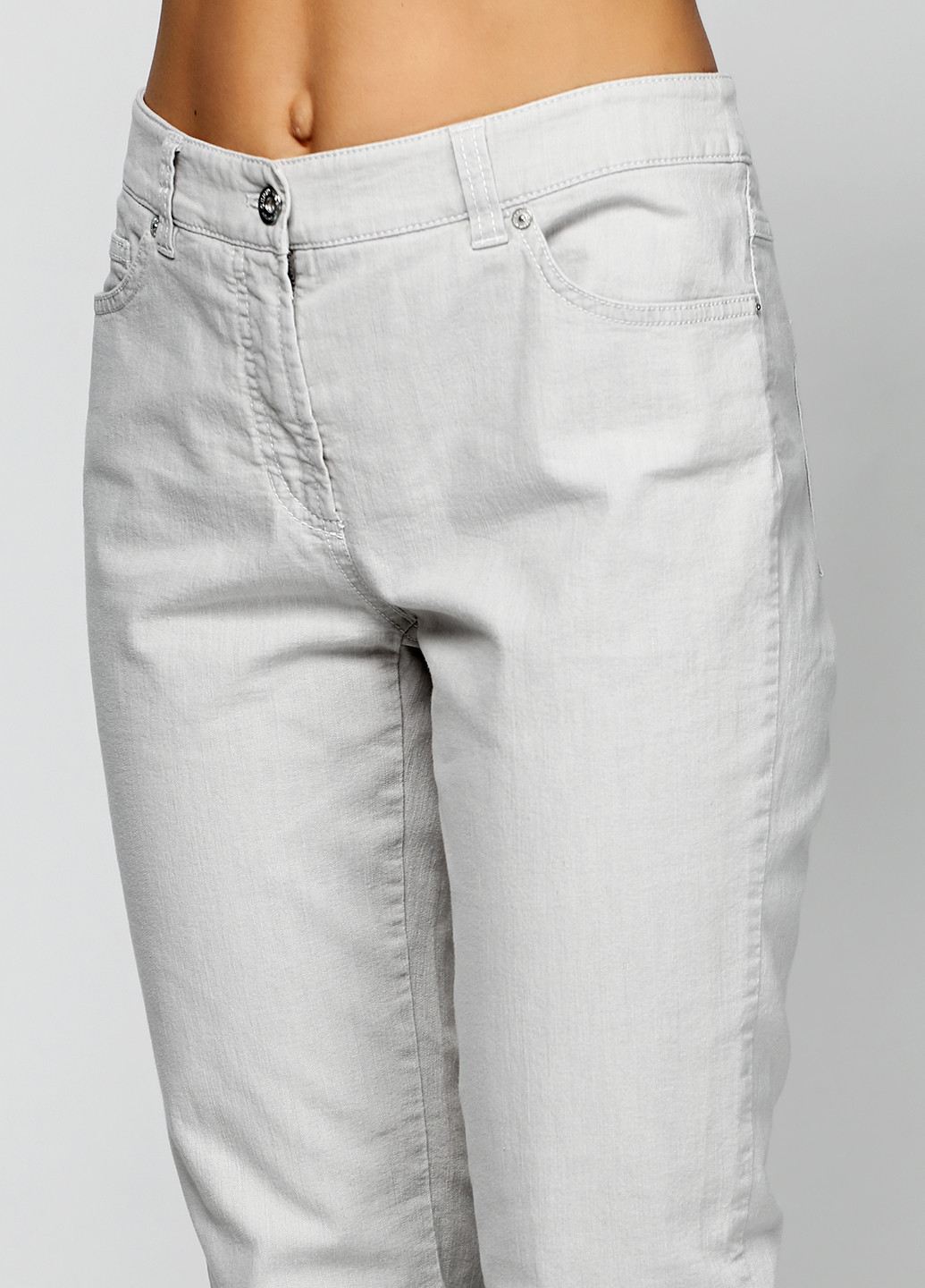 Серые кэжуал летние прямые брюки Gerry Weber