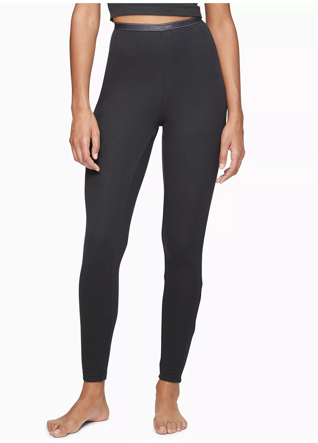 Черные демисезонные леггинсы Calvin Klein
