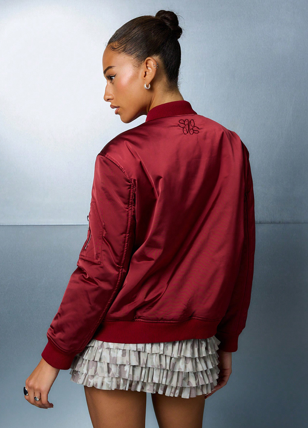 Бомбер SHEIN бейсбольний на блискавці (366512860)