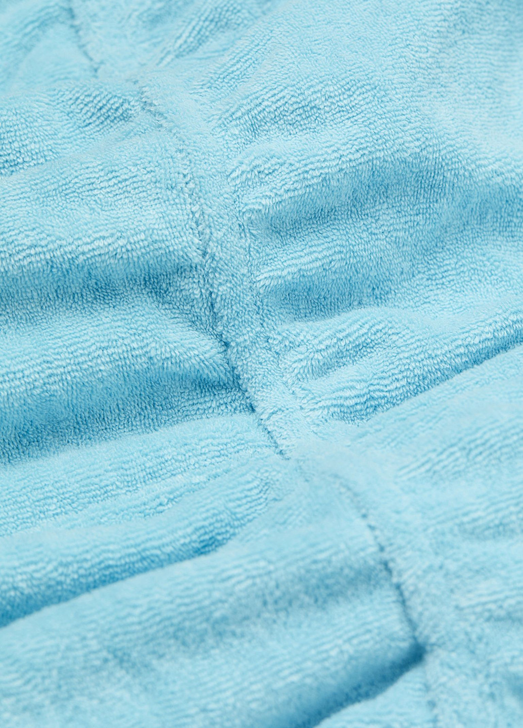 Комбинезон H&M комбинезон-шорты однотонный голубой кэжуал полиэстер, махра
