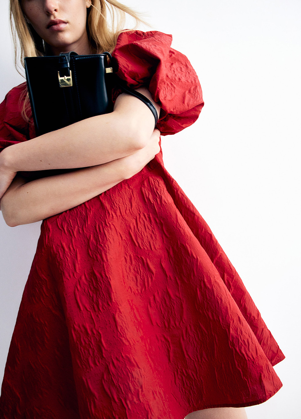 Червона святковий, коктейльна сукня H&M однотонна