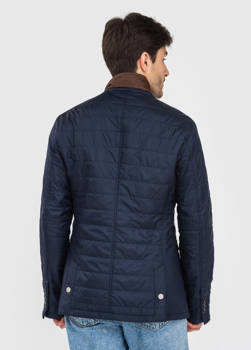 Синяя демисезонная куртка - пиджак Astoni ZOTEX