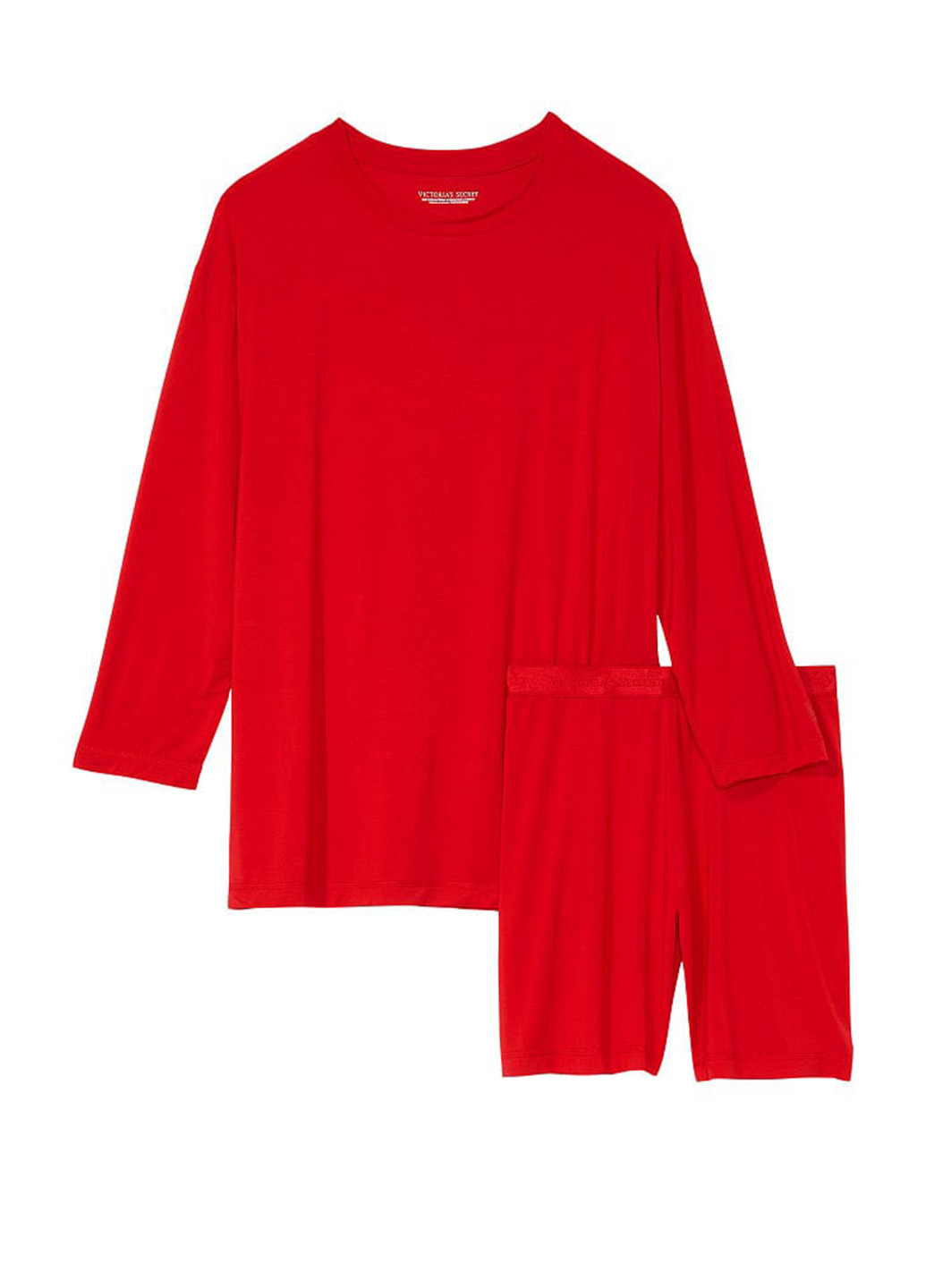 Червона всесезон піжама (лонгслів, шорти) лонгслів + шорти Victoria's Secret