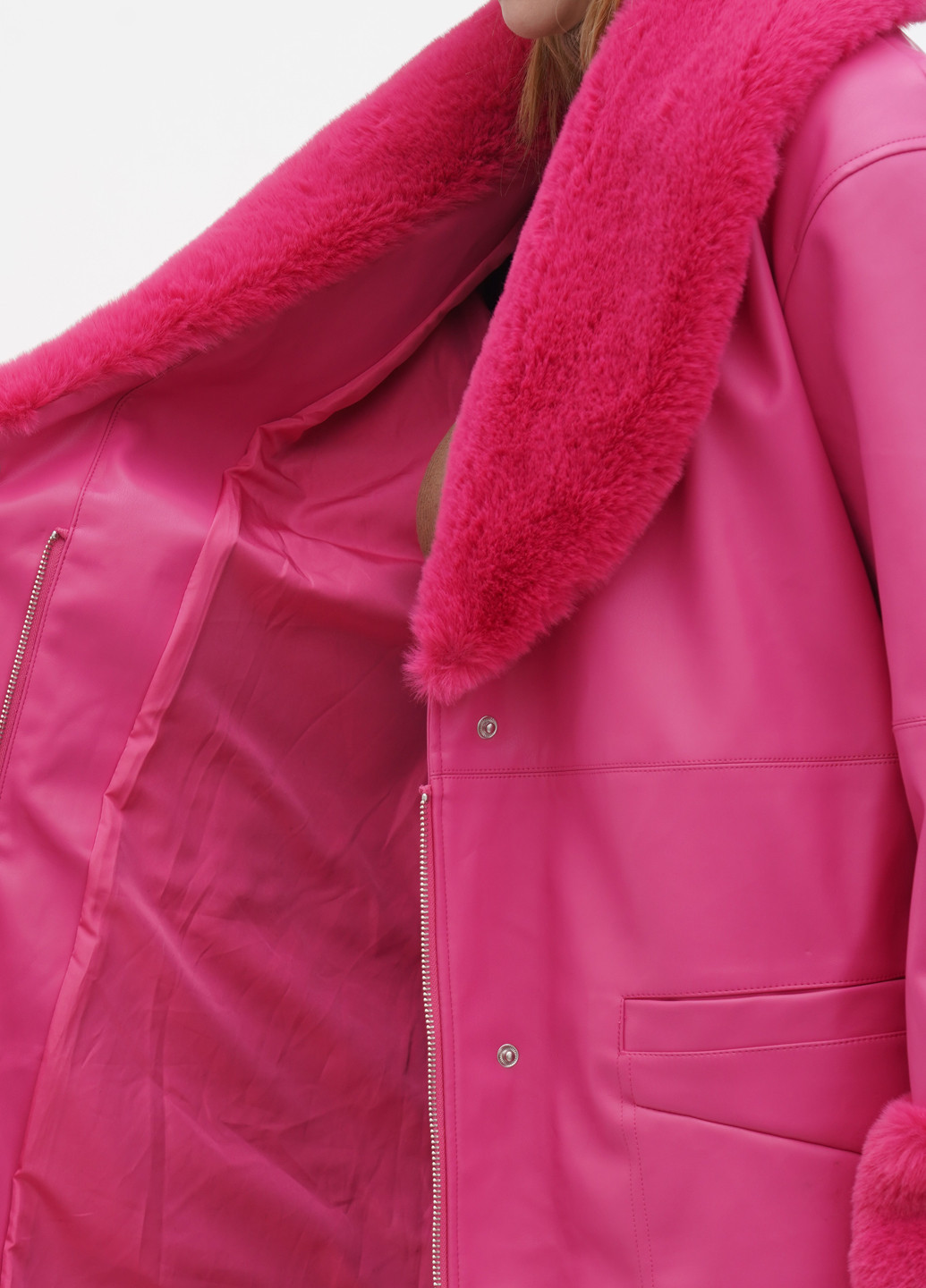 Розовое демисезонное Пальто однобортное Nasty Gal