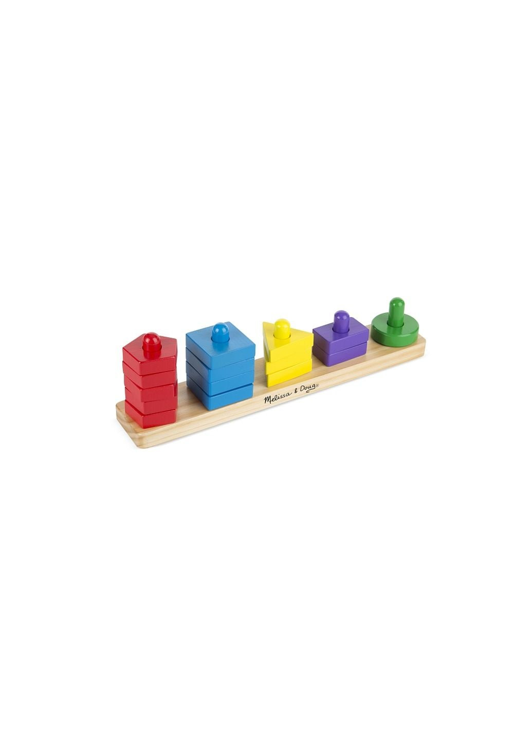 Развивающая игрушка деревянные пирамидки на платформе (MD10379) Melissa&Doug (254065359)
