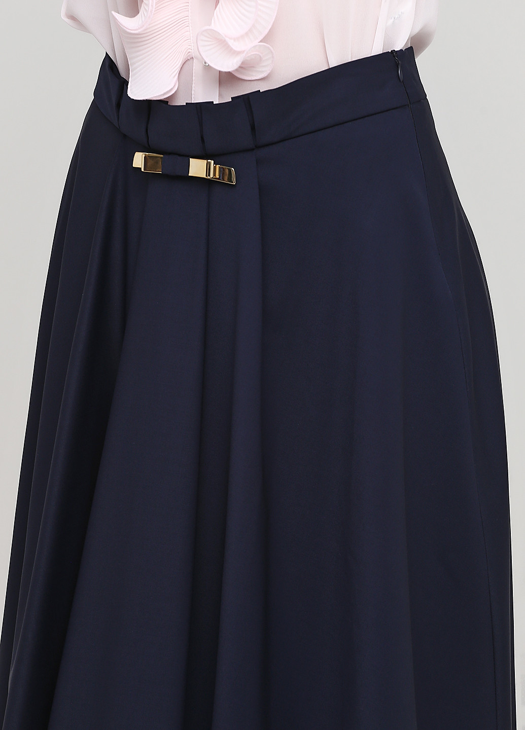 Темно-синяя кэжуал однотонная юбка Sassofono Club клешированная