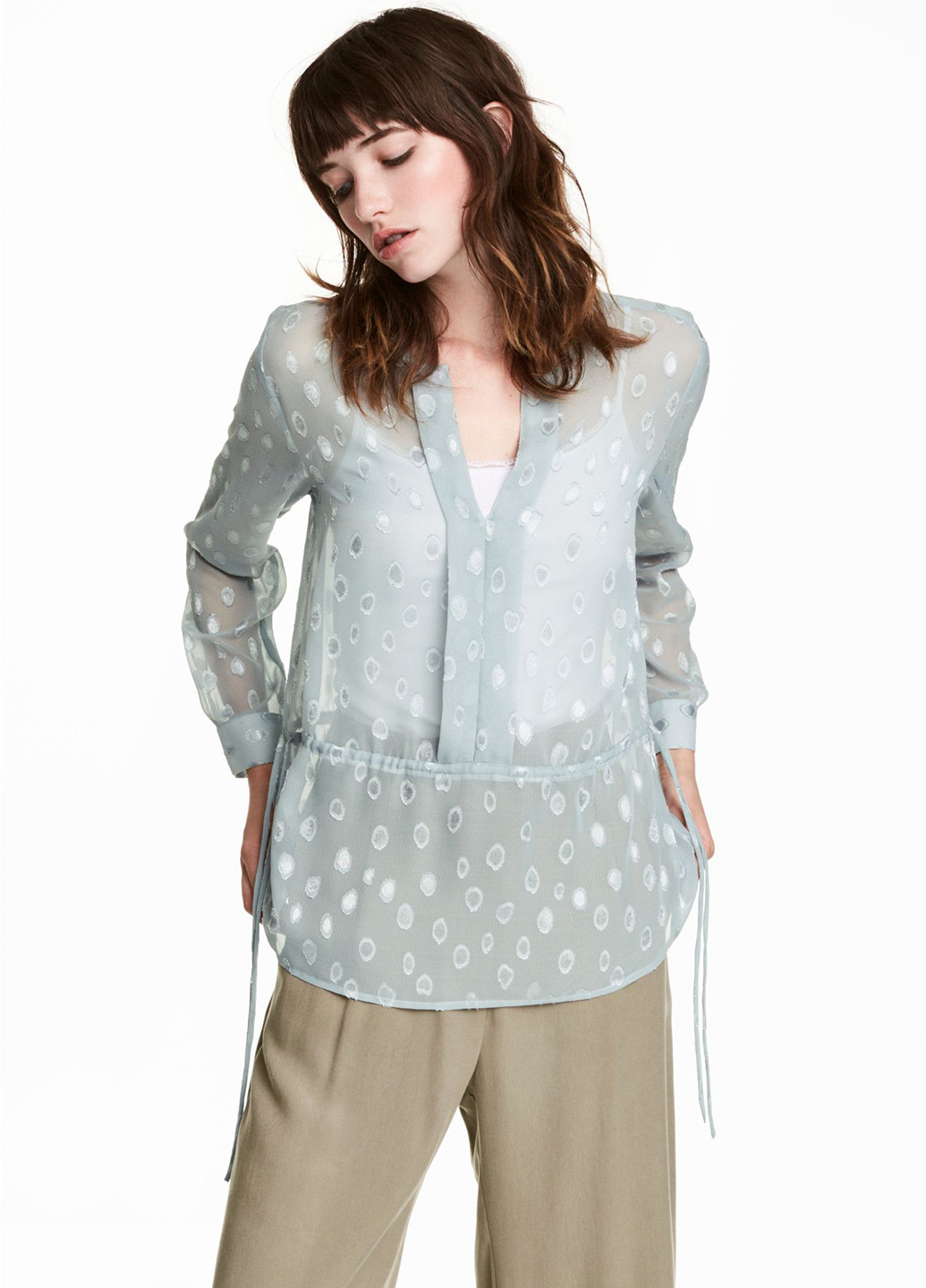Мятная демисезонная блуза H&M