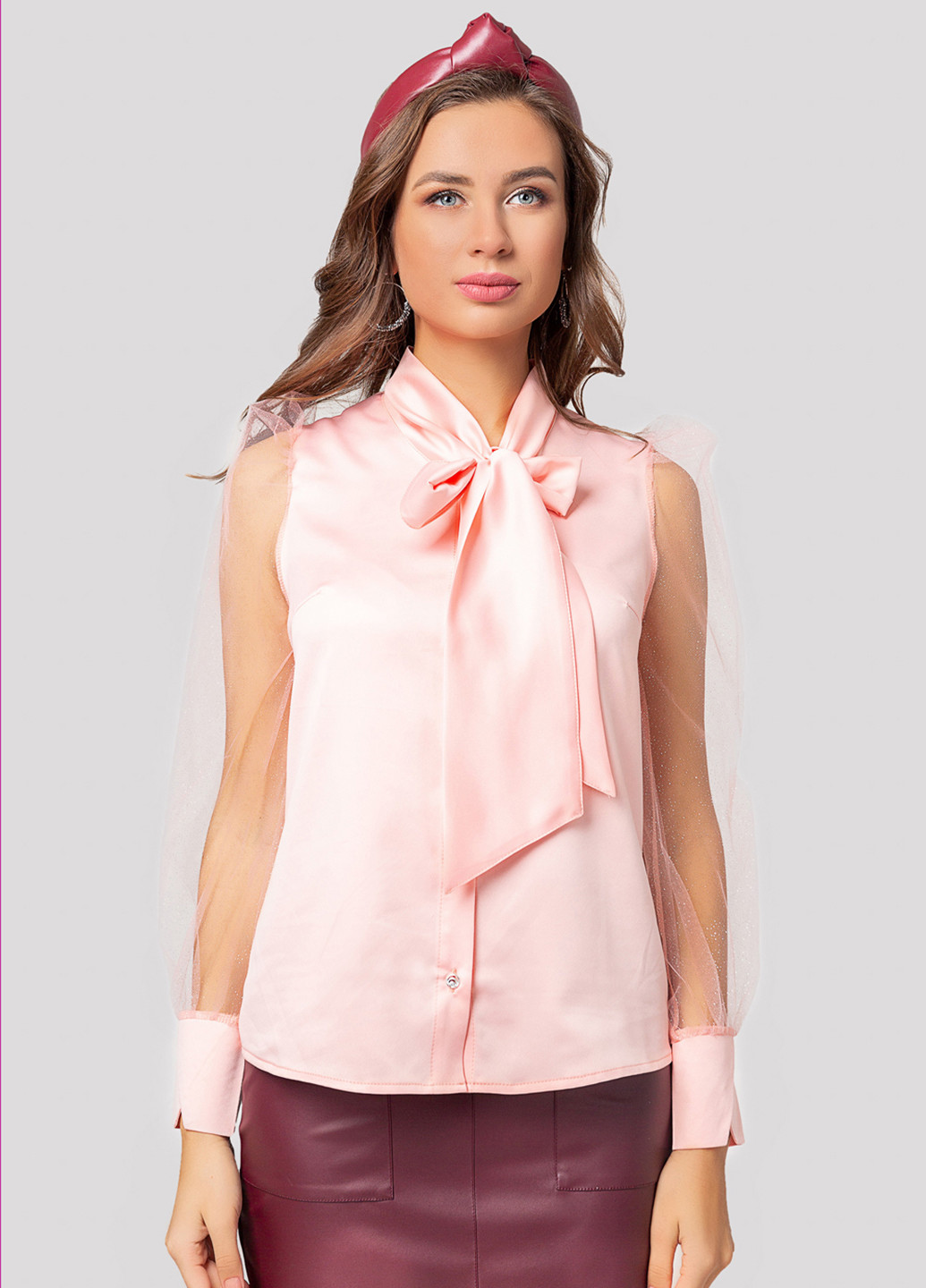 Світло-рожева демісезонна блуза Azuri