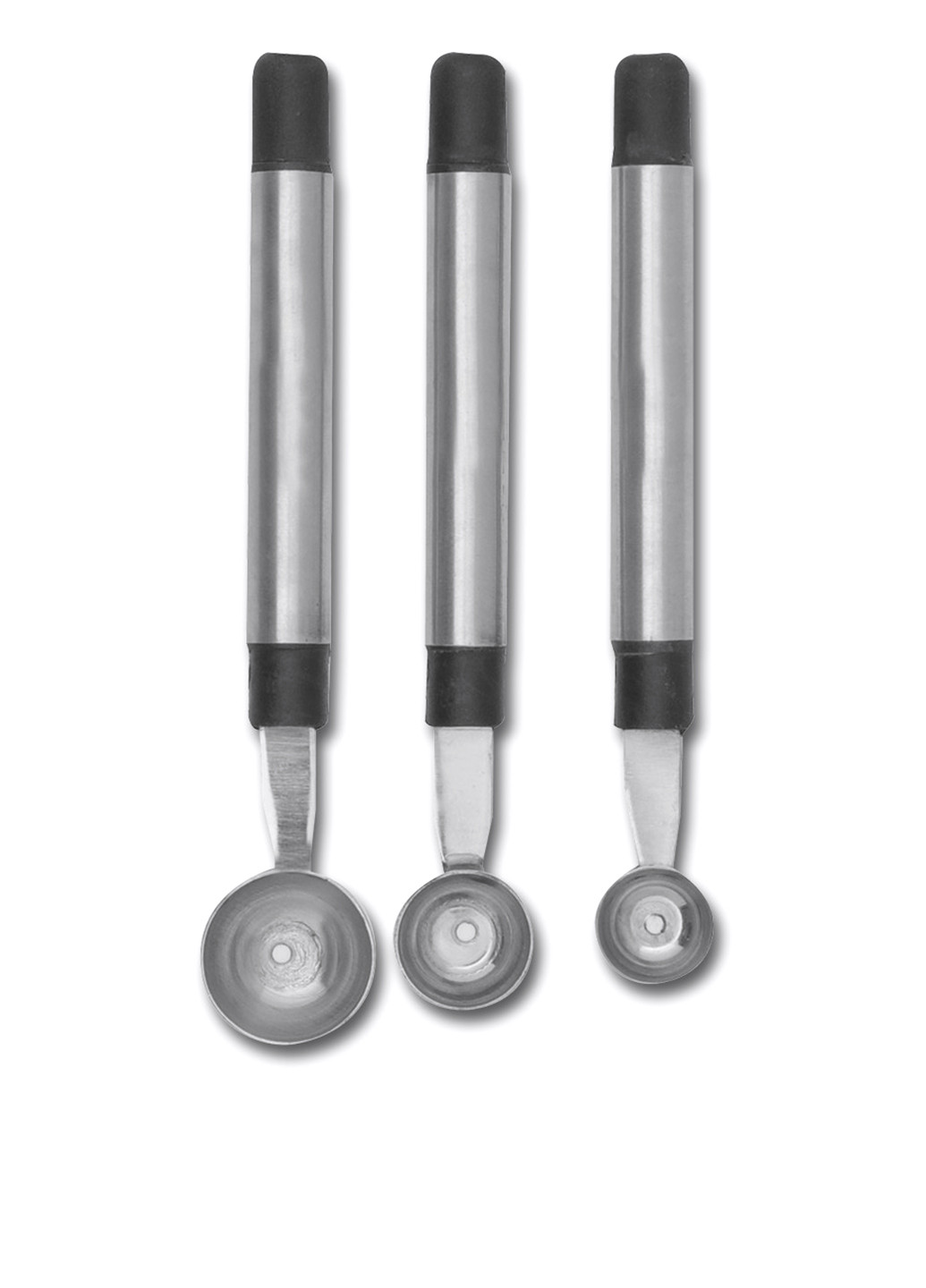 Набор ножей для вырезания (3шт), Ø25 - 20 - 15 мм Pirge серебристые, нержавеющая сталь