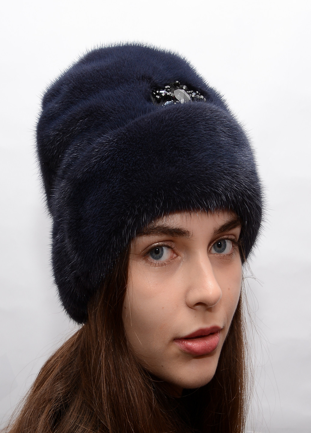 Женская зимняя норковая шапка Меховой Стиль рукавичка (205139998)