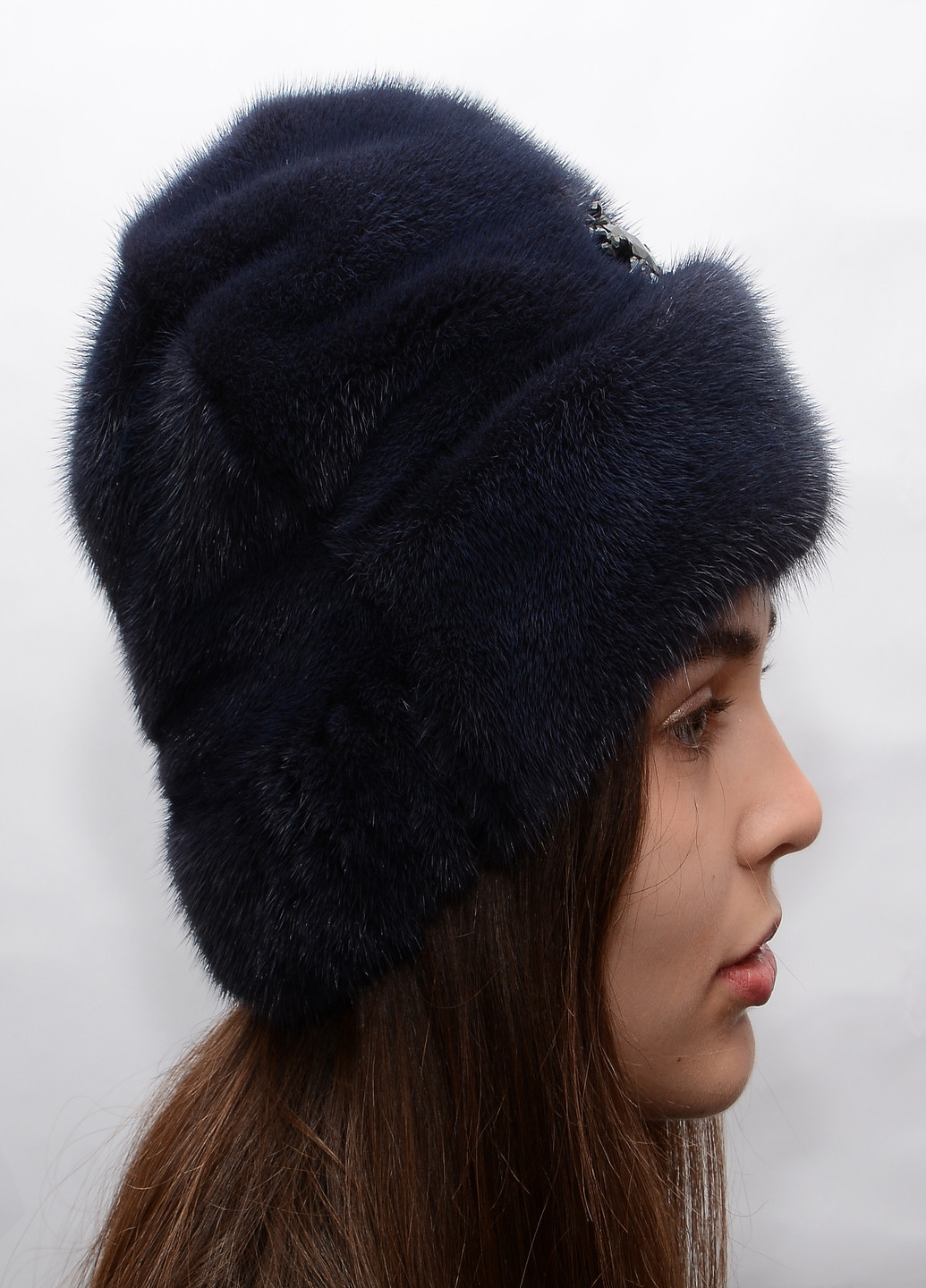 Женская зимняя норковая шапка Меховой Стиль рукавичка (205139998)
