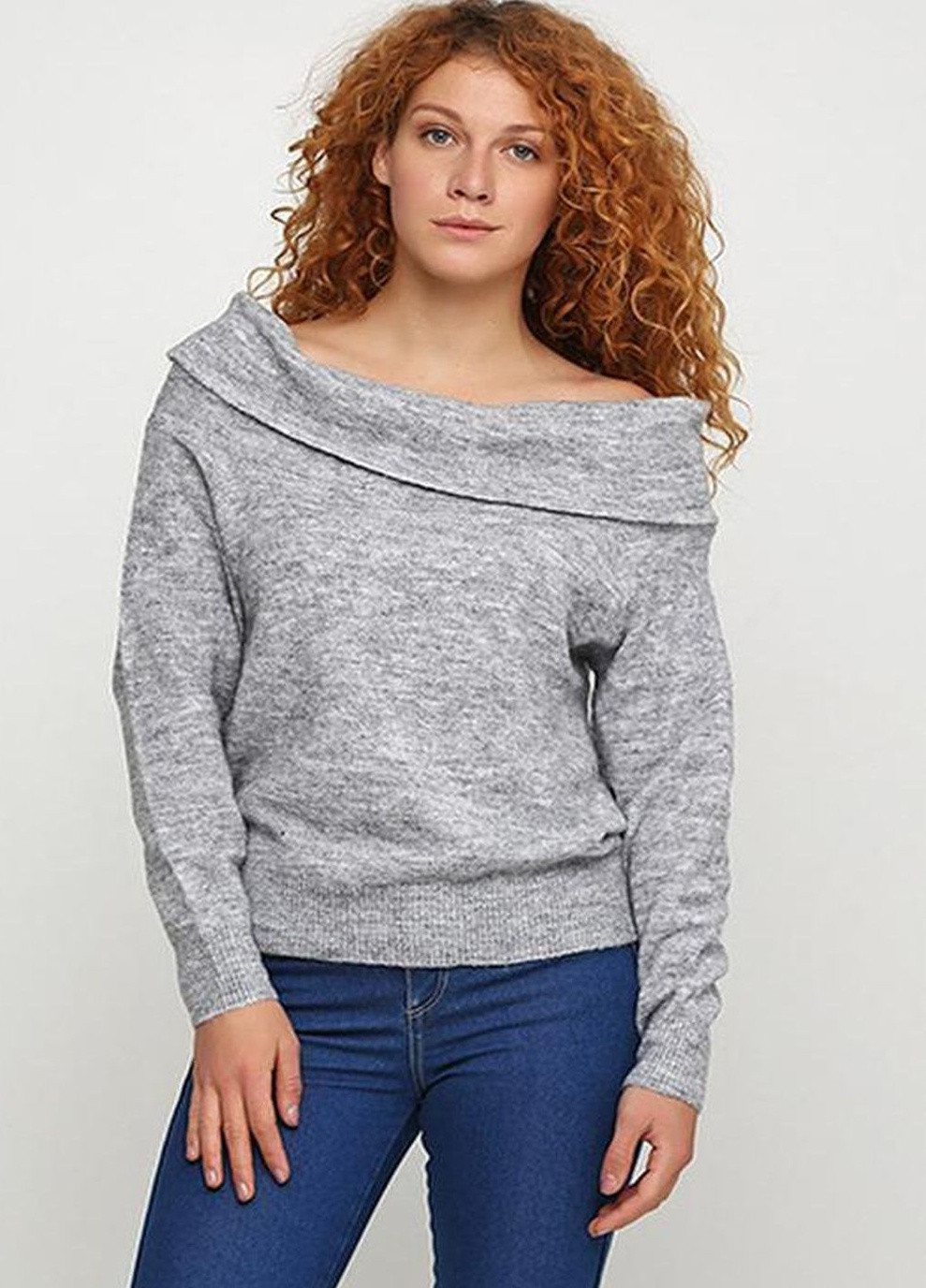 Світло-сірий зимовий светр шерсть бленд H&M