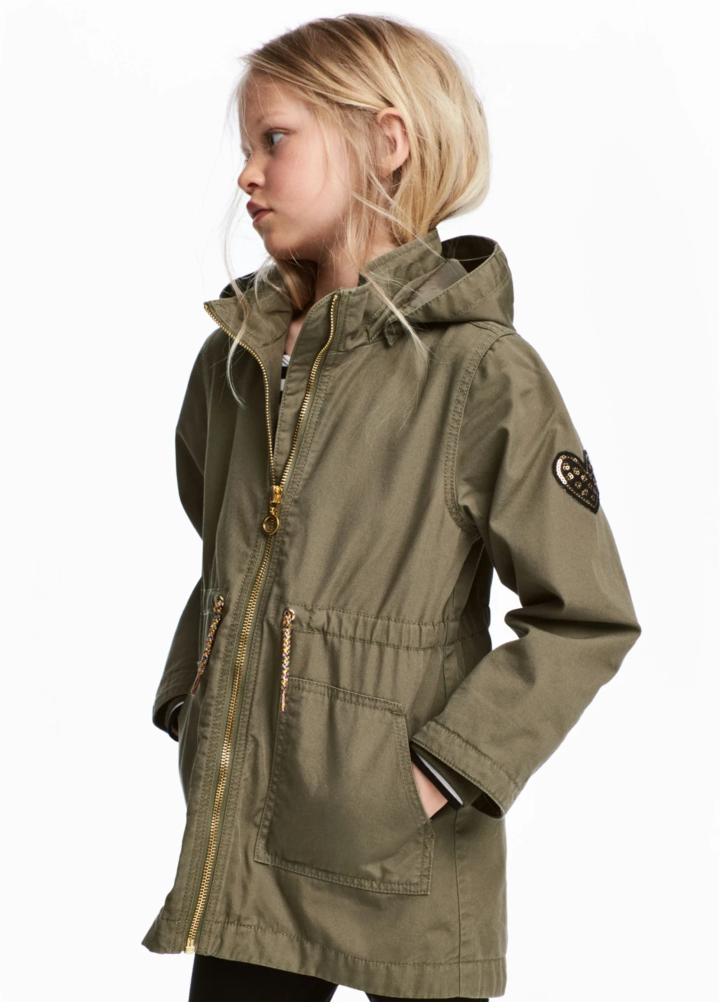 Оливкова (хакі) демісезонна куртка H&M