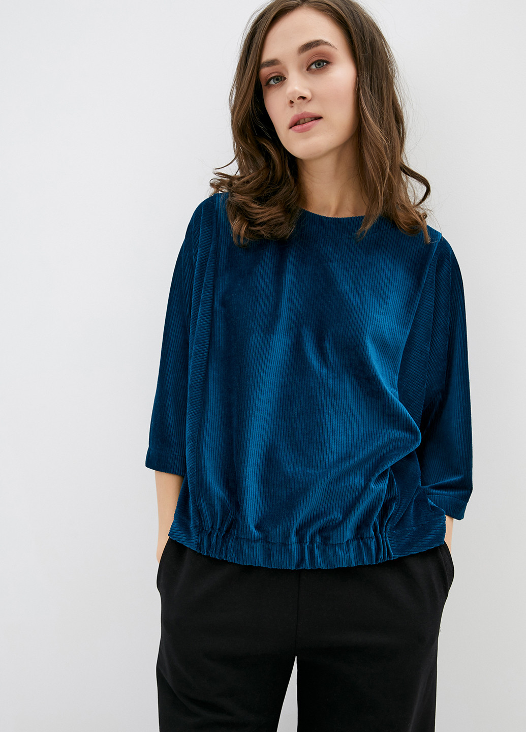 Тёмно-синяя блуза Silence