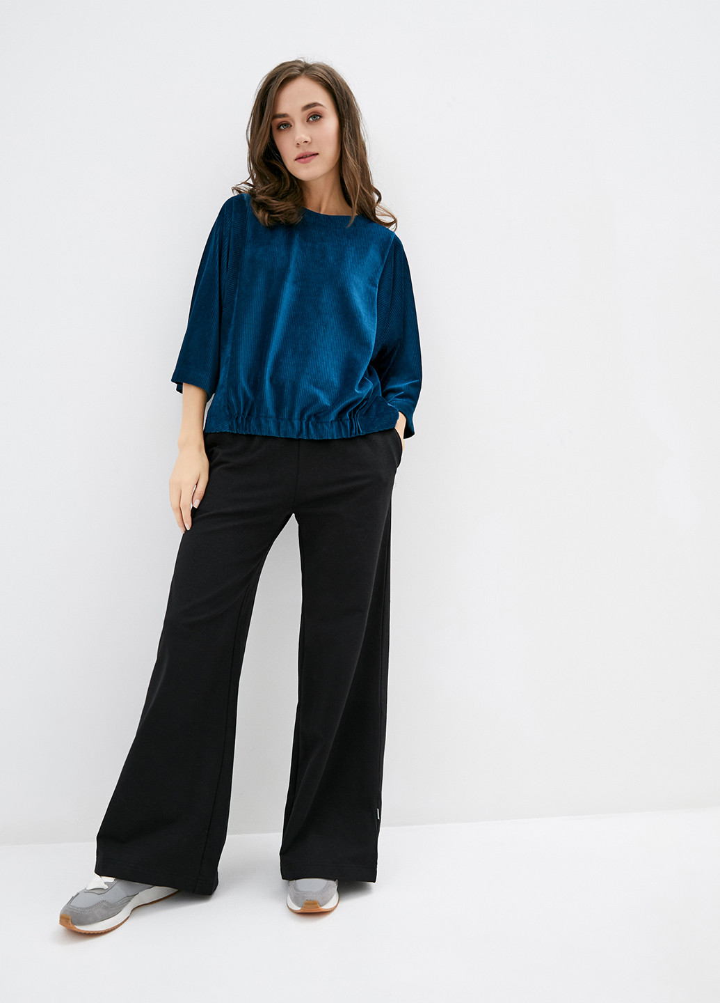 Тёмно-синяя блуза Silence