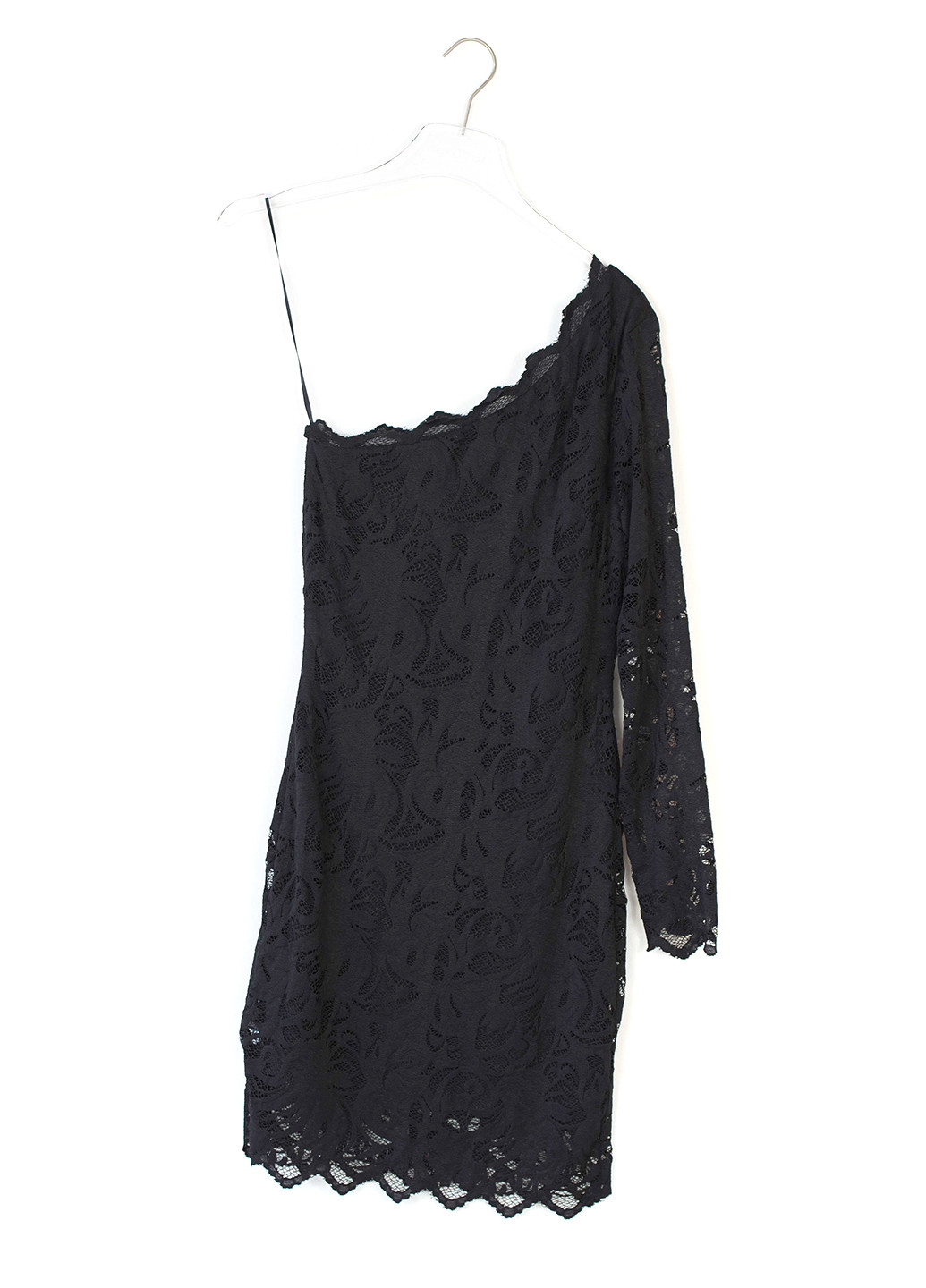 Чорна коктейльна сукня з відкритими плечима H&M однотонна