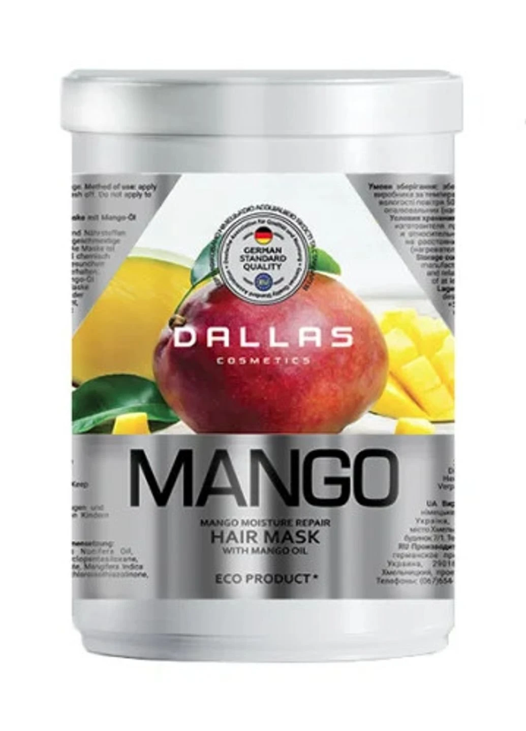 Маска зволожуюча для волосся з олією манго Dallas Mango 723574 500 мл No Brand (253626713)