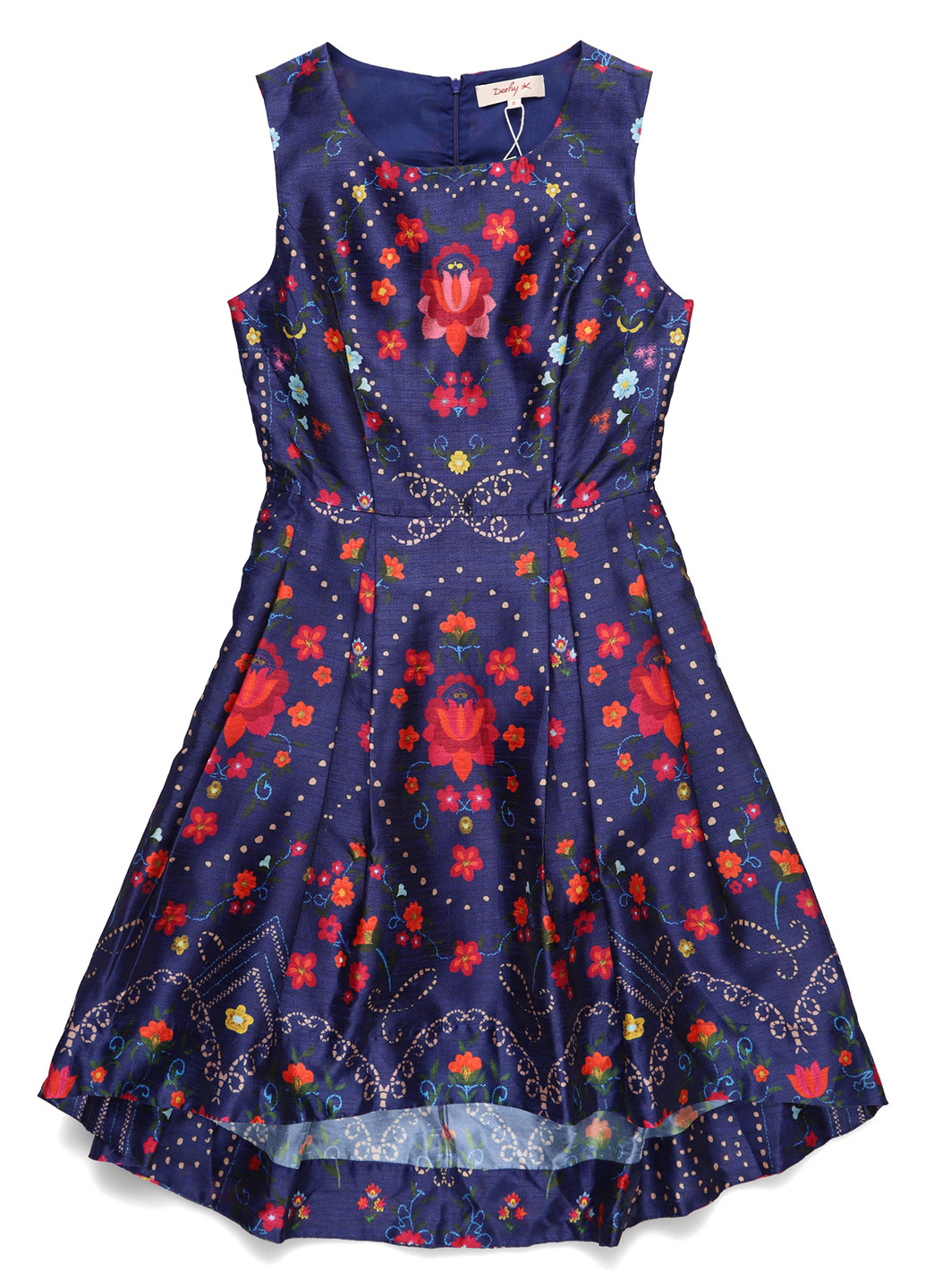 Синя кежуал сукня кльош Derhy з квітковим принтом